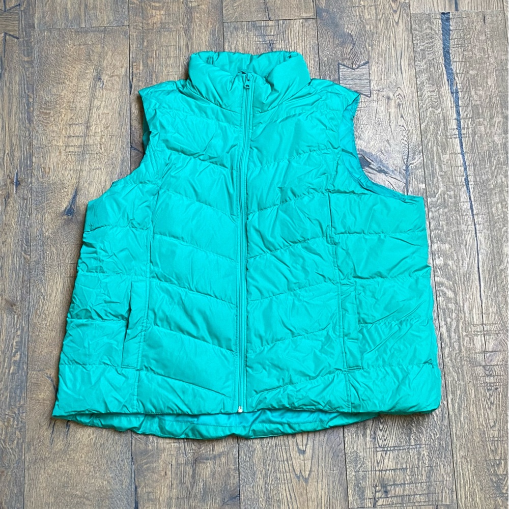 Lands' End Women's Plus 2X Down Puffer Vest - Vibrant Green